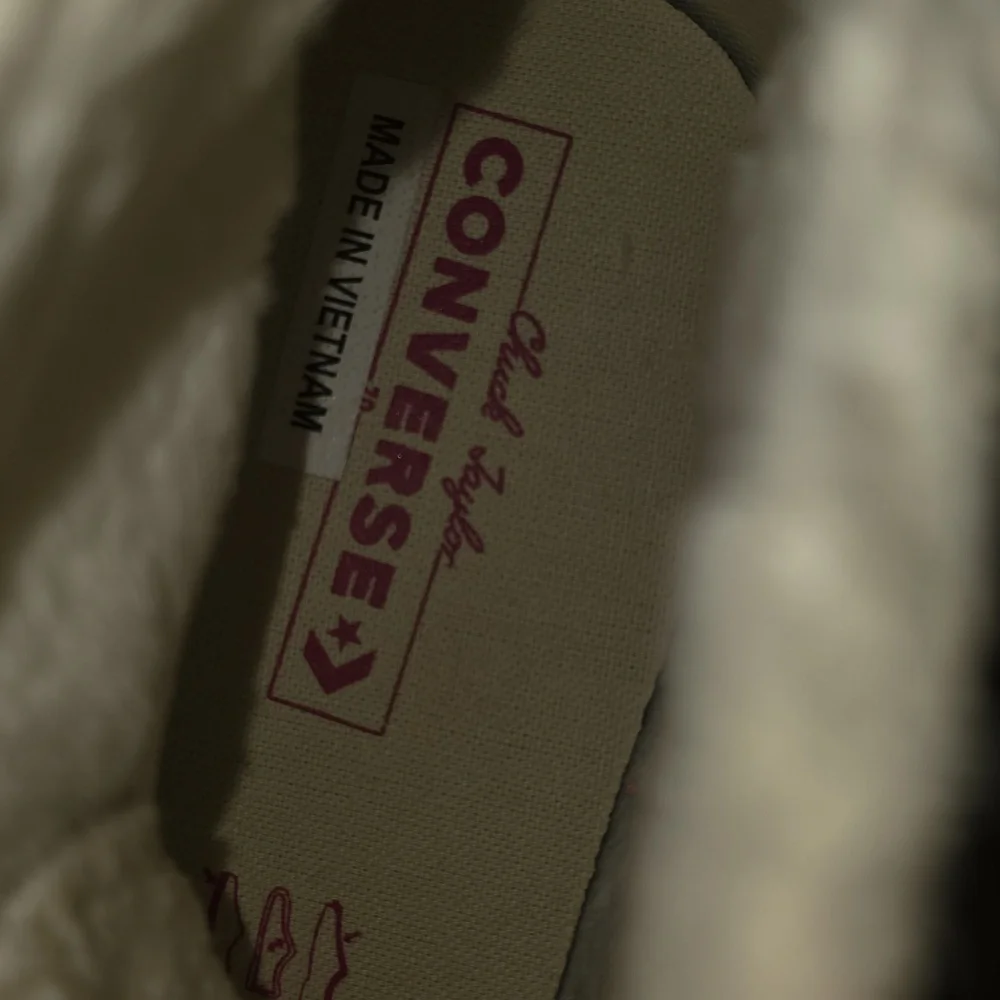 Converse Beige High-Top Sneakers with Pink Accent - Picture 8 of 13